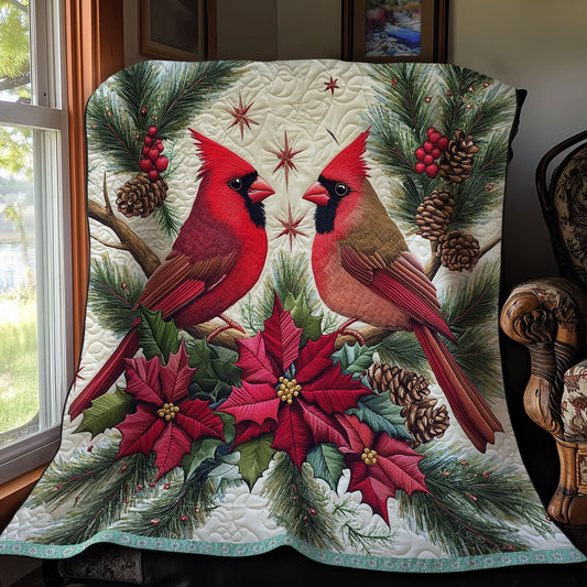 Couple Cardinal WX1511017CL Quilt Blanket