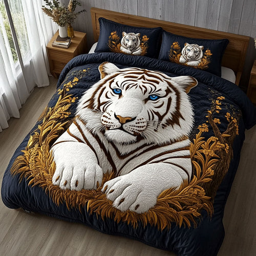 Majestic White Tiger WJ2503027CL Duvet Cover Set