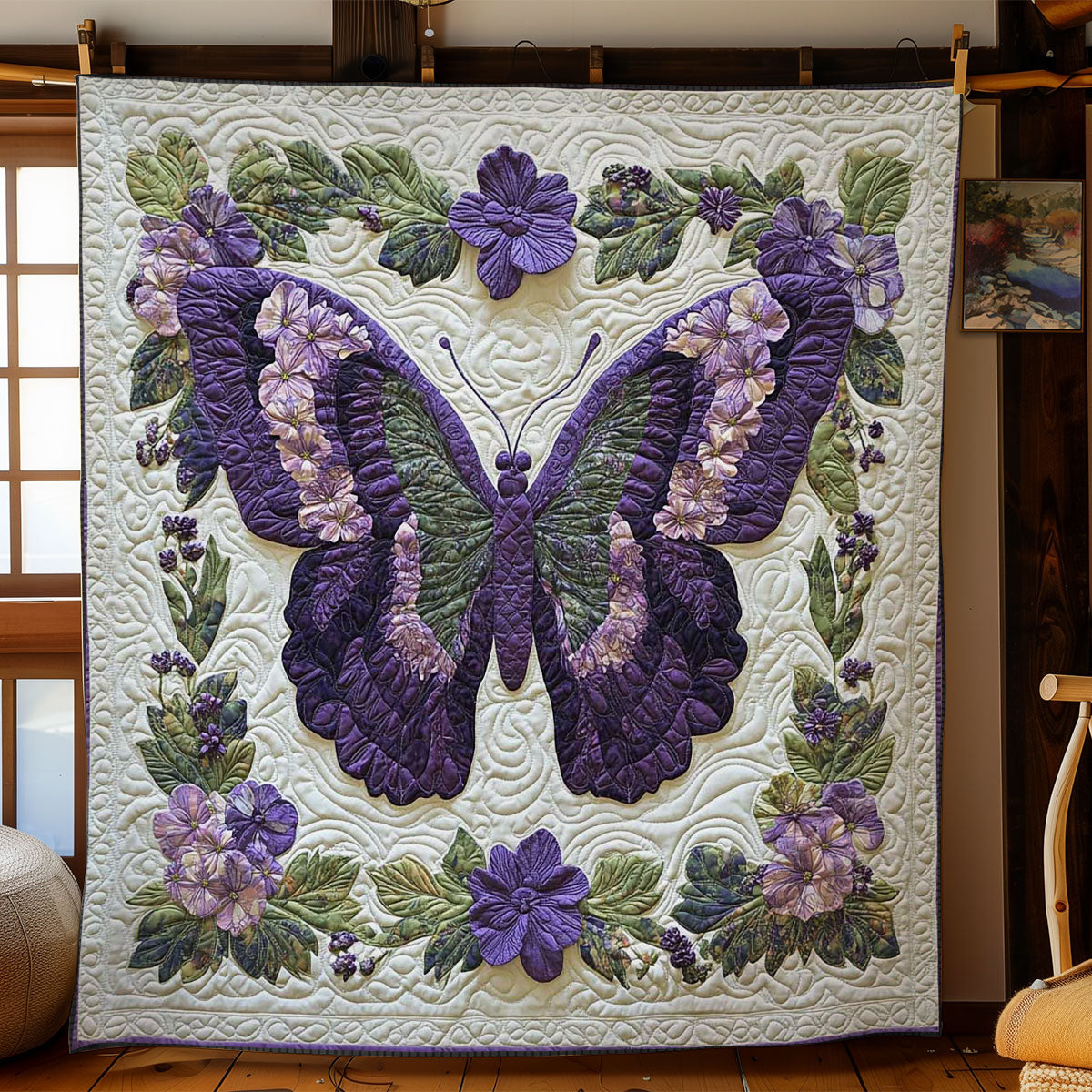 Petal Wings Butterfly WN3012010CL Quilt Blanket