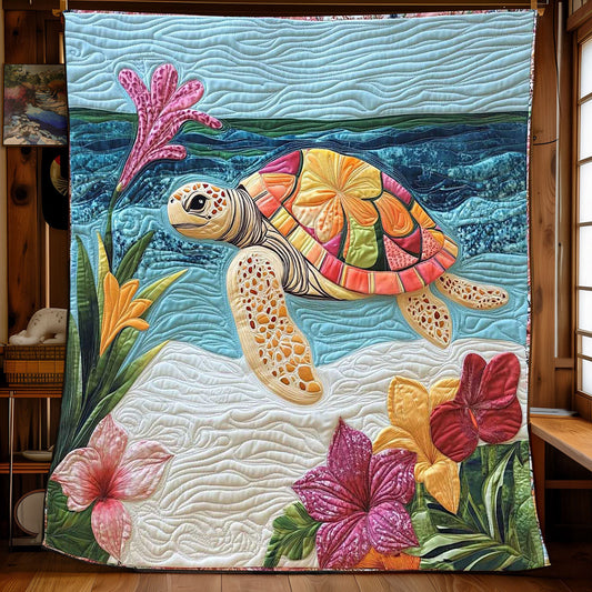 Tropical Turtle WP2201049CL Quilt Blanket