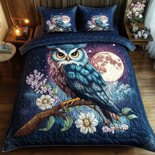 Owl Moon Night WT1901001CL Quilted Bedding Set