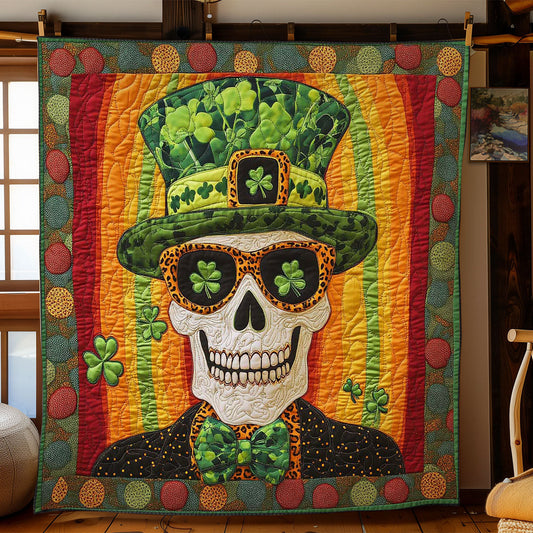 Shamrock Skull WN0701053CL Quilt Blanket