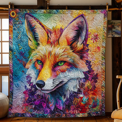 Abstract Colorful Fox WY2612001CL Quilt Blanket