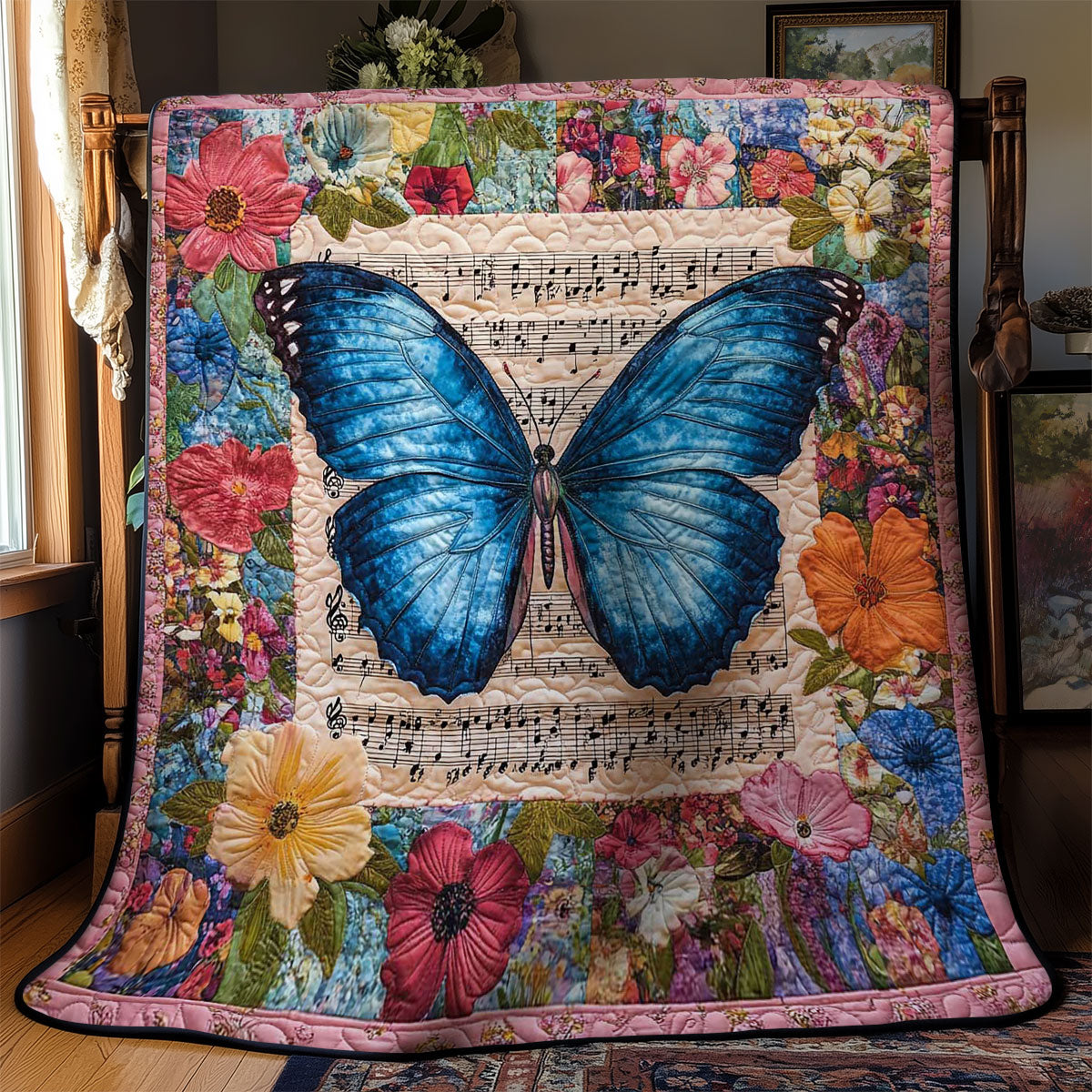 Butterfly Notes WN0801038CL Quilt Blanket