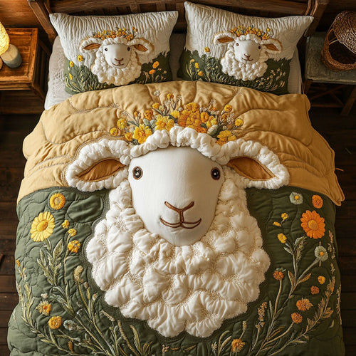Sheep WJ1702029CL Quilted Bedding Set