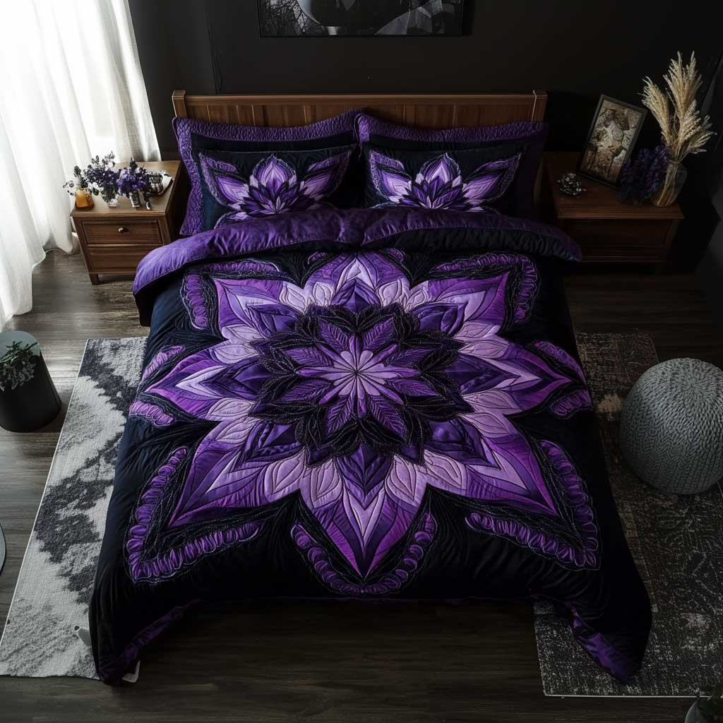 Elegant Flower WN1702039CL Quilted Bedding Set