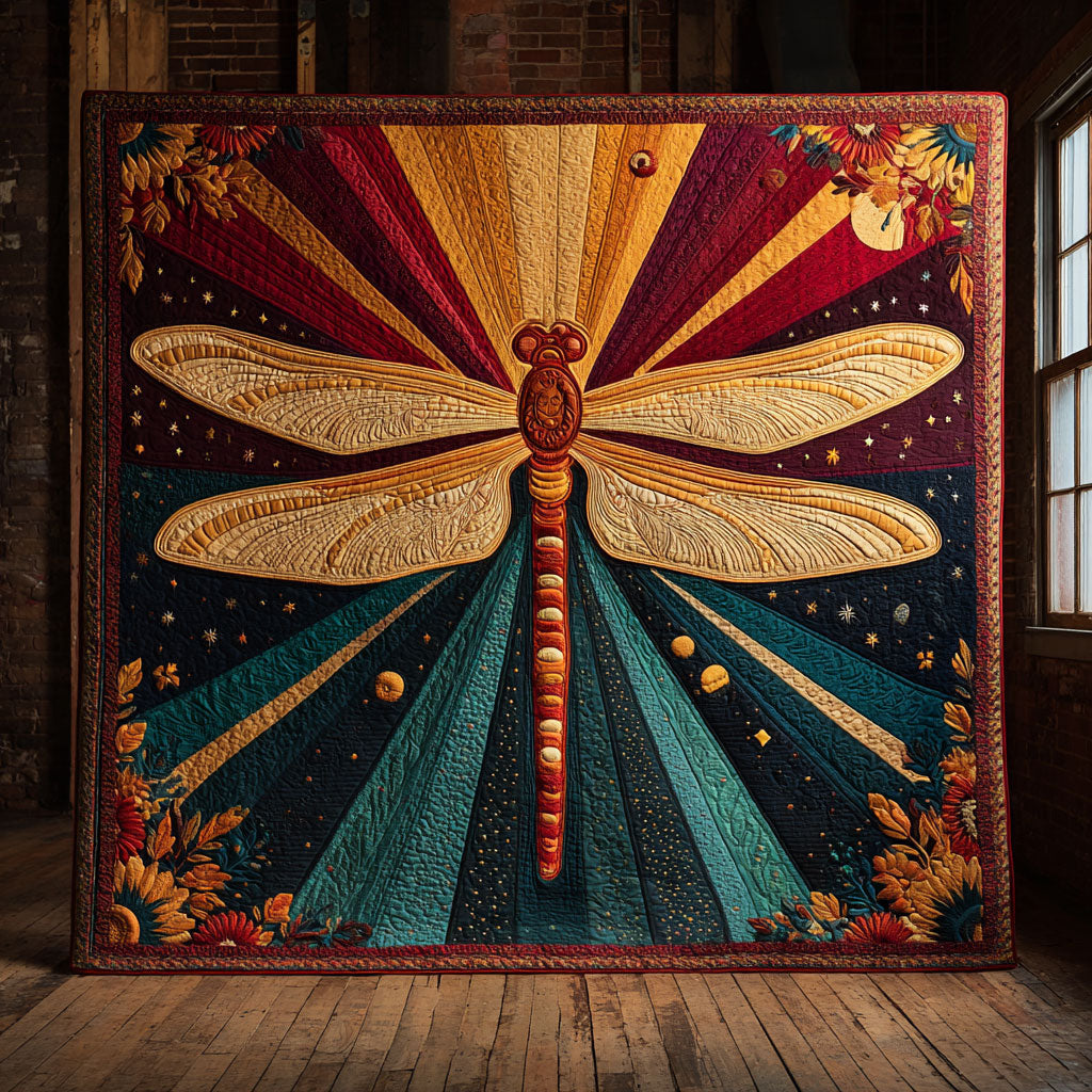 Dragonfly Glory CW0609030CL Quilt Blanket