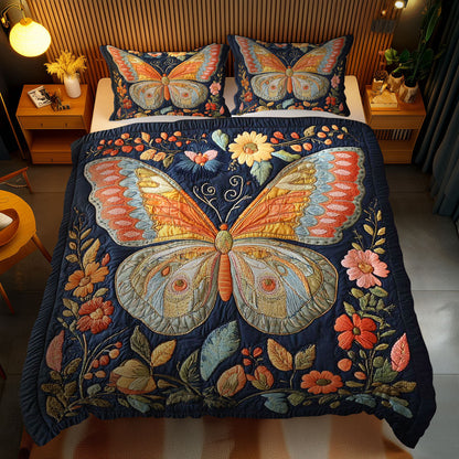 Butterfly Haven WN1002051CL Quilted Bedding Set