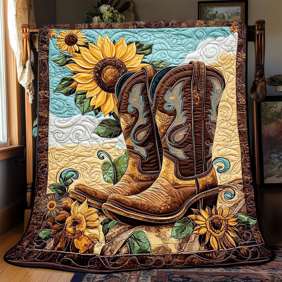 Cowboy Boots WX2301006CL Quilt Blanket