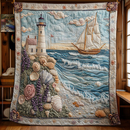 Lighthouse Beach CW1205090CL Quilt Blanket