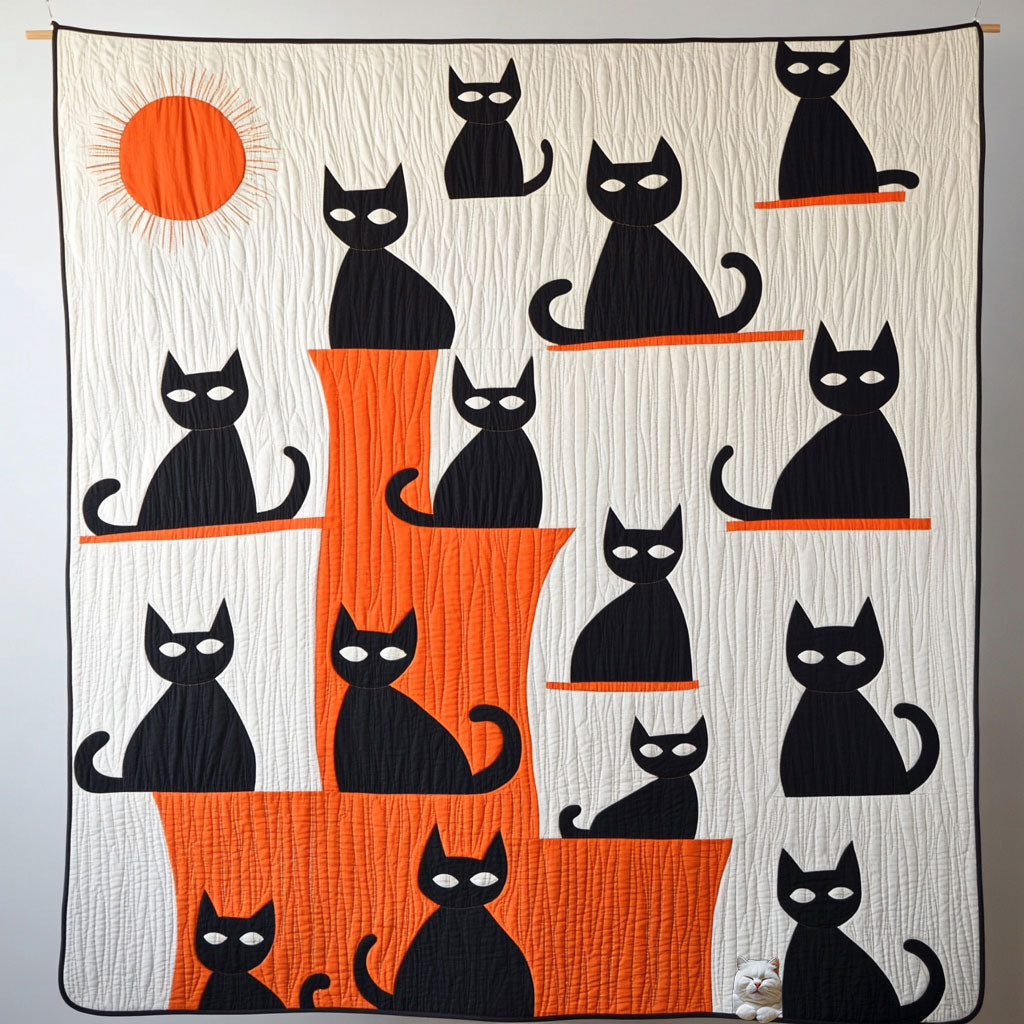 Black Cat  WU1010009CL Quilt Blanket