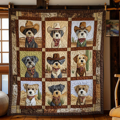 Ranch Life Schnauzer WN0901009CL Quilt Blanket