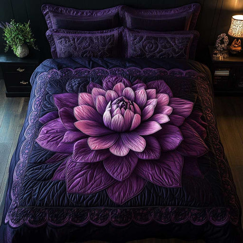 Mystic Flower WN1702033CL Quilted Bedding Set