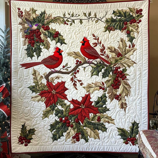 Cardinal Festive Charm WP2811007CL Quilt Blanket