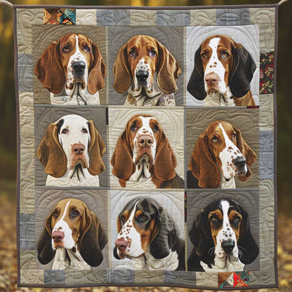 Elegant Basset Hound WN2910048CL Quilt Blanket