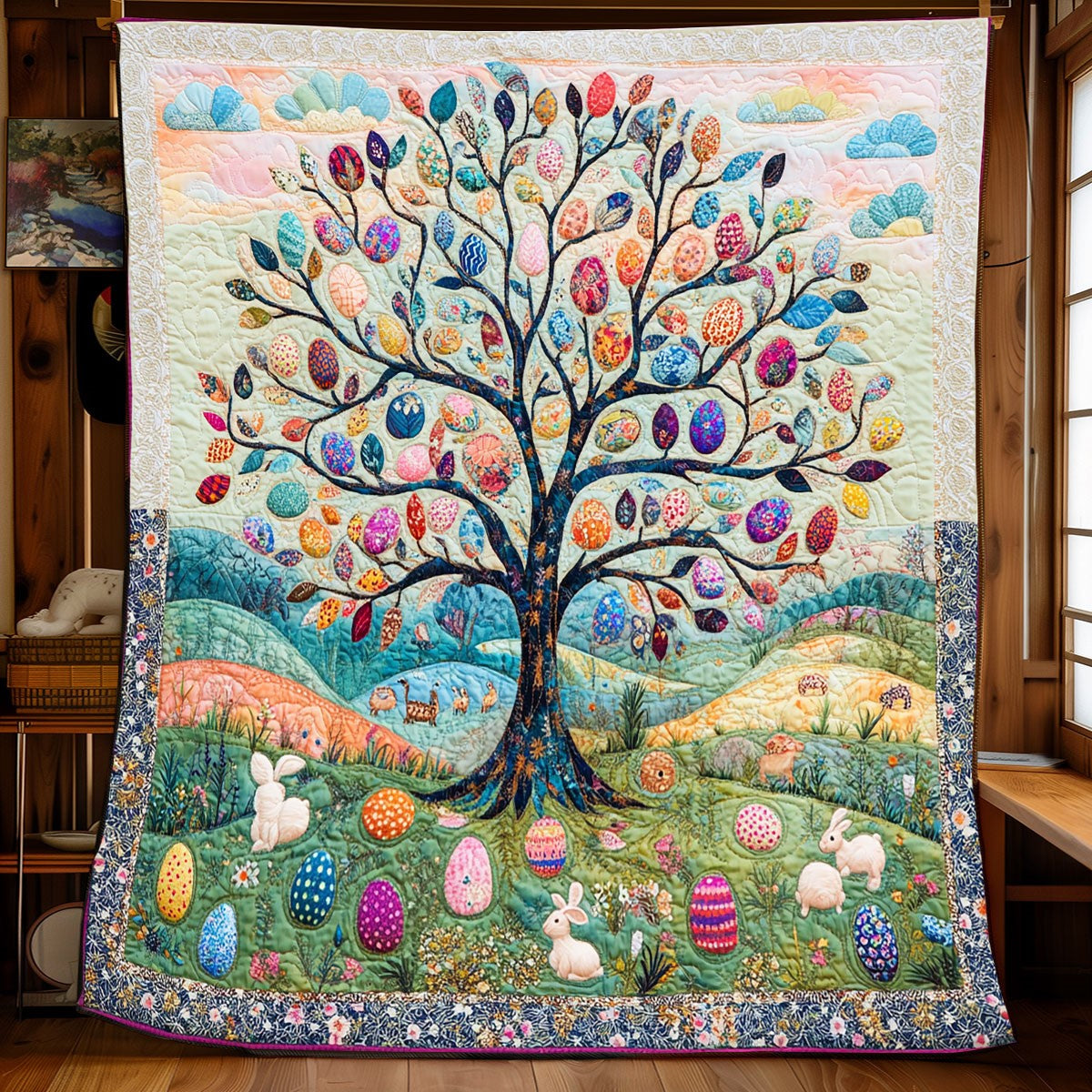 Easter Tree XB2003003CL Quilt Blanket