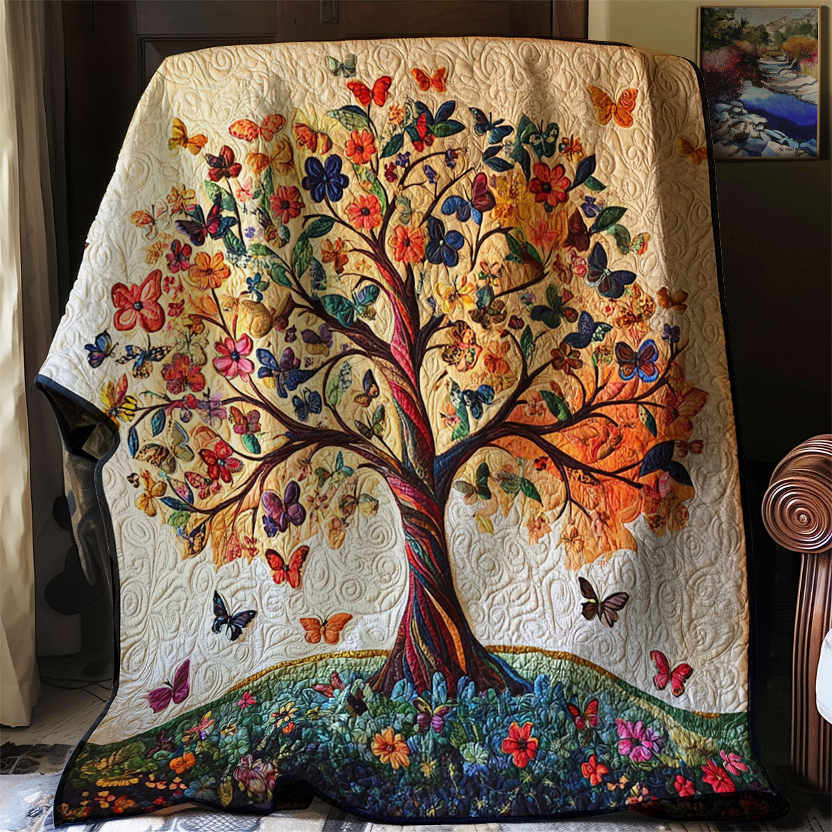 Butterfly Tree Of Life WJ1601003CL Quilt Blanket