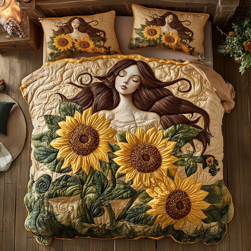 Sunflower Breeze WJ1902030CL Quilted Bedding Set
