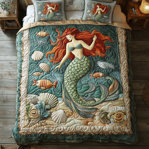 Mermaid In Beautiful Ocean WY2901049CL Duvet Cover Set