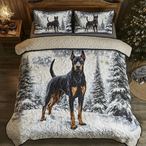 Doberman Snow WT2702007CL Quilted Bedding Set