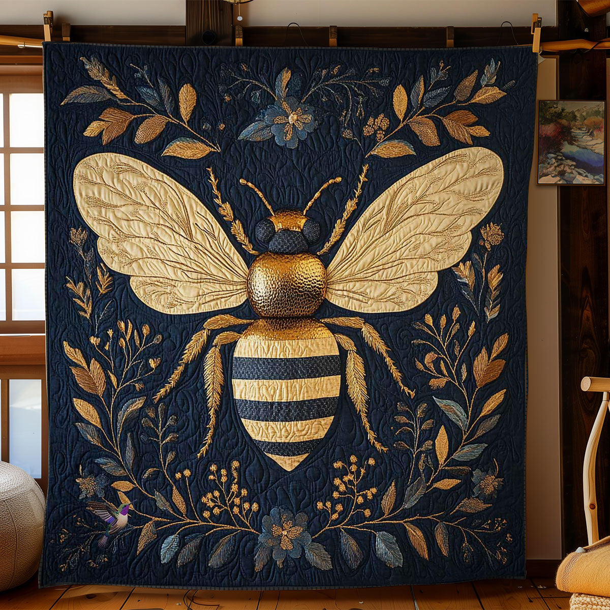 Bee Blossom WN1111038CL Quilt Blanket