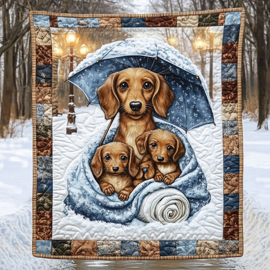 Family Dachshund WT0702009CL Quilt Blanket