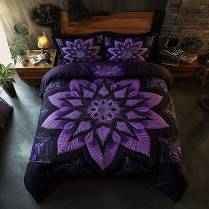 Midnight Flower WN1702037CL Quilted Bedding Set