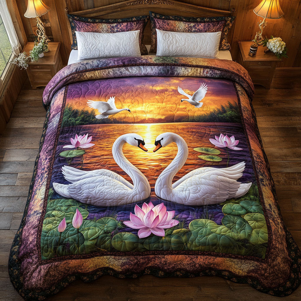 Swan Sunset WT0702094CL Quilted Bedding Set