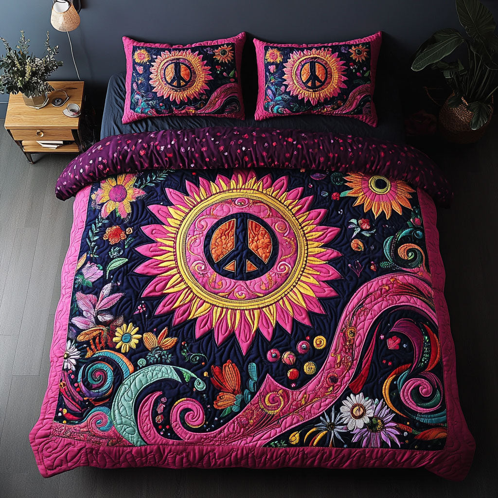 Pink Sun WY1902028CL Quilted Bedding Set