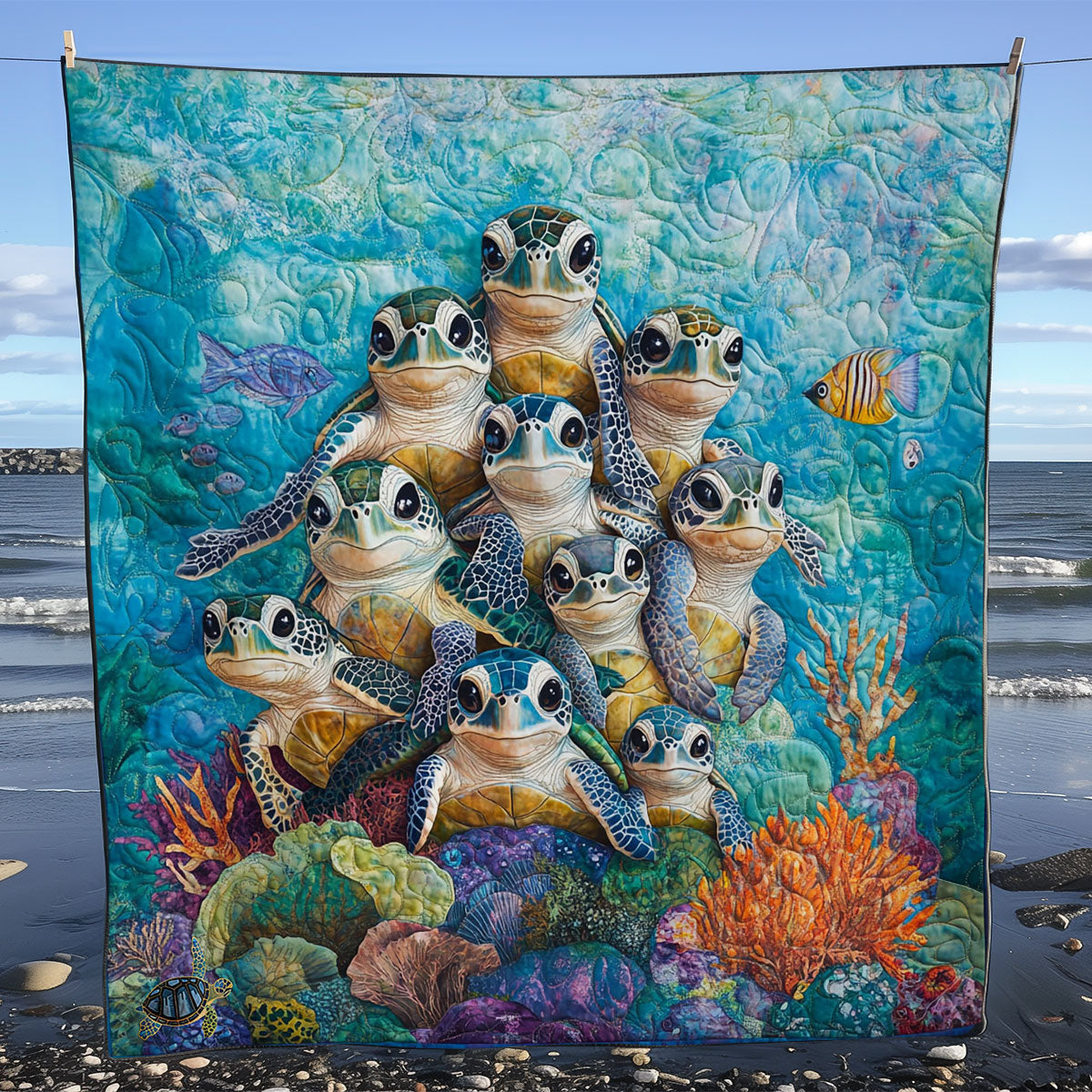 Turtle Family WY2811039 Quilt Blanket
