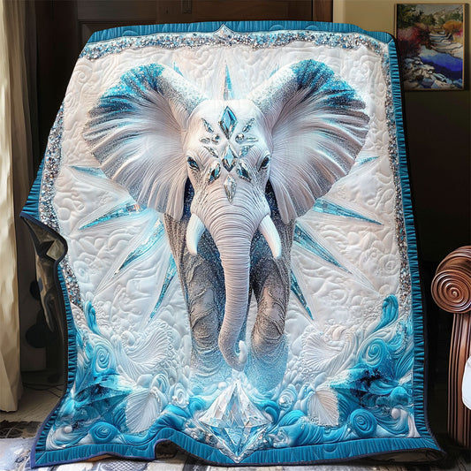 Frost Abstract Elephant WY3112012CL Quilt Blanket