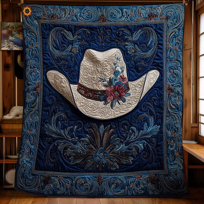 Mystic Cowboy Hat WY2712043CL Quilt Blanket