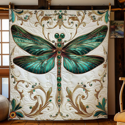 Royal Green Dragonfly WY0312049CL Quilt Blanket