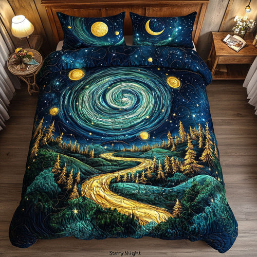 Celestial Swirl Star Sky WT1302002CL Quilted Bedding Set