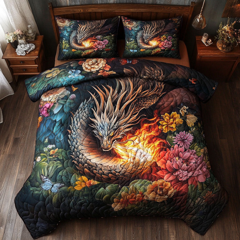 Dragon Fire Flower WT2101004CL Duvet Cover Set