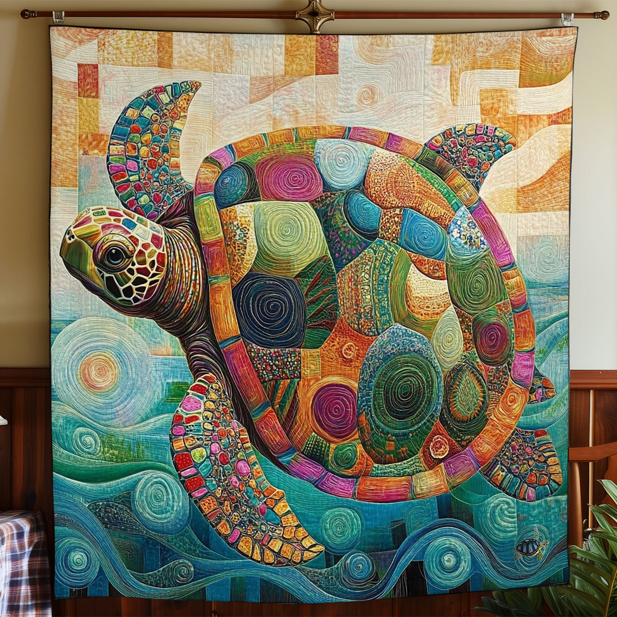 Abstract Turtle WY2110020CL Quilt Blanket