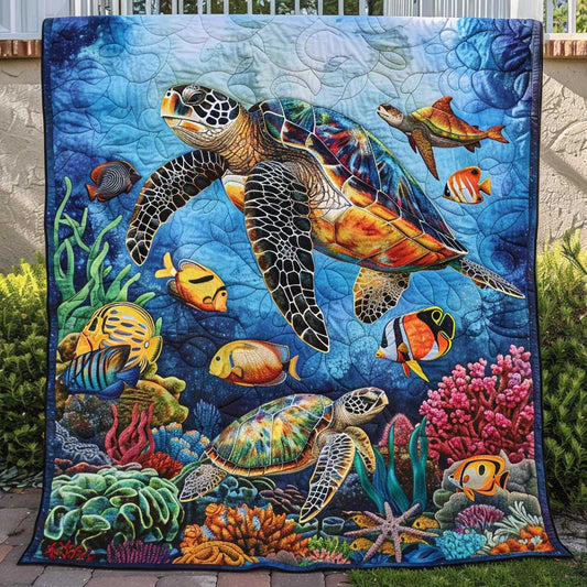 Sea Turtle WJ1109018CL Quilt Blanket