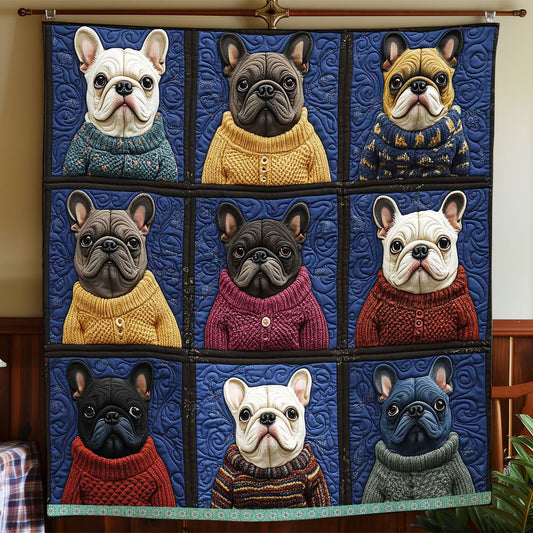 Snuggle Sweater Bulldog WP1309020CL Quilt Blanket
