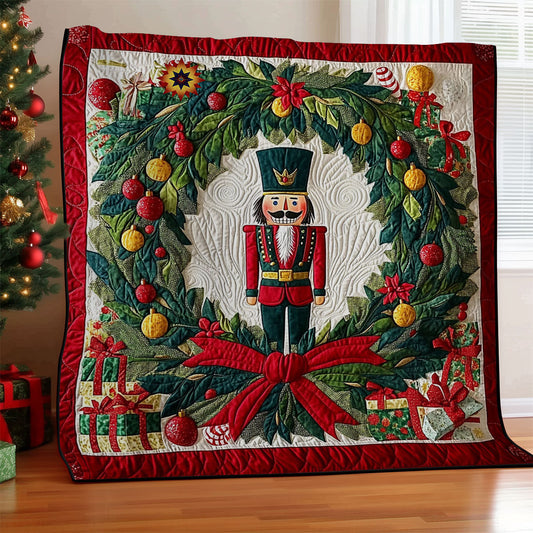 Christmas Wreath Nutcracker WY2711040CL Quilt Blanket