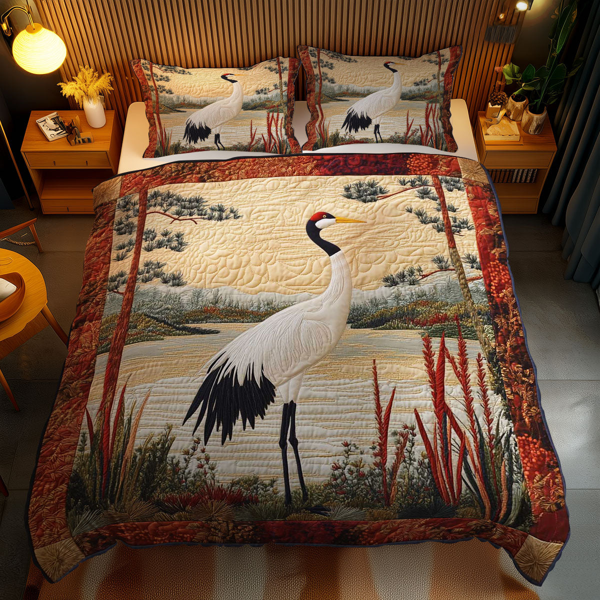Celestial Crane WN0502058CL Duvet Cover Set