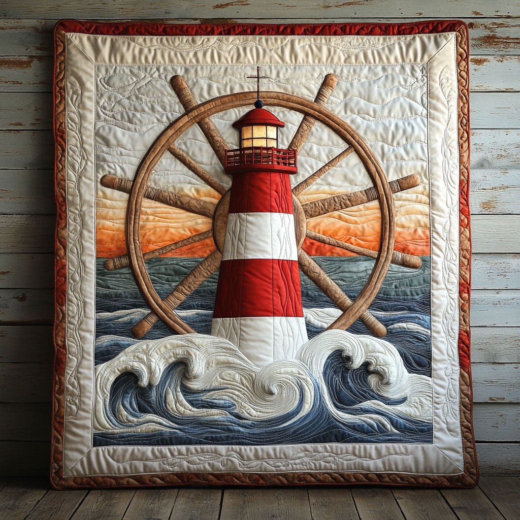 Lighthouse Wheel CW0406040CL Quilt Blanket