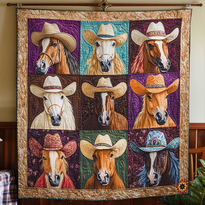 Cowboy Hat Horse WY0611023CL Quilt Blanket