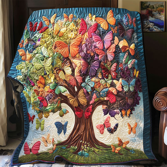 Butterfly Tree Of Life WY2312011CL Quilt Blanket