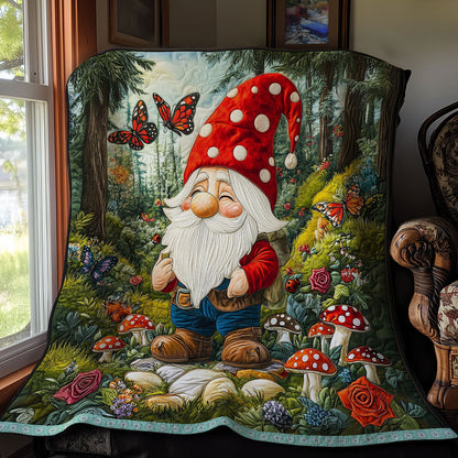 Mushroom Gnome WX1811029CL Quilt Blanket