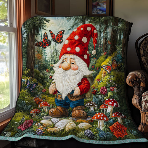 Mushroom Gnome WX1811029CL Quilt Blanket