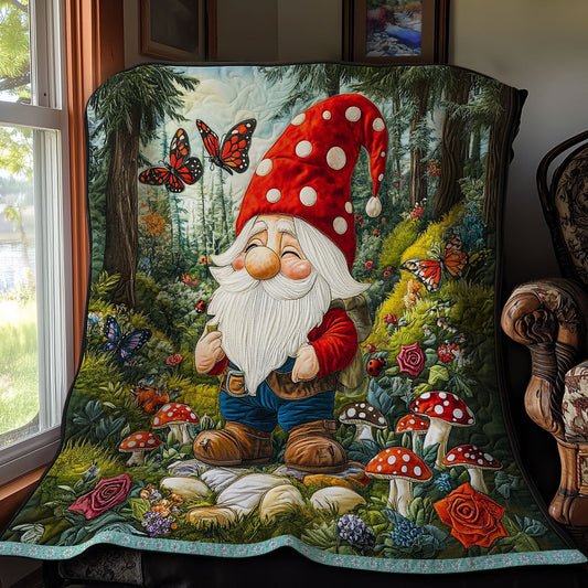 Mushroom Gnome WX1811029CL Quilt Blanket