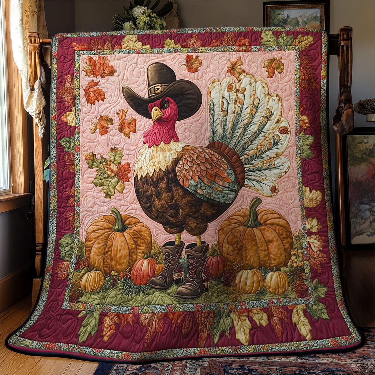 Turkey In Boots WN0801032CL Quilt Blanket