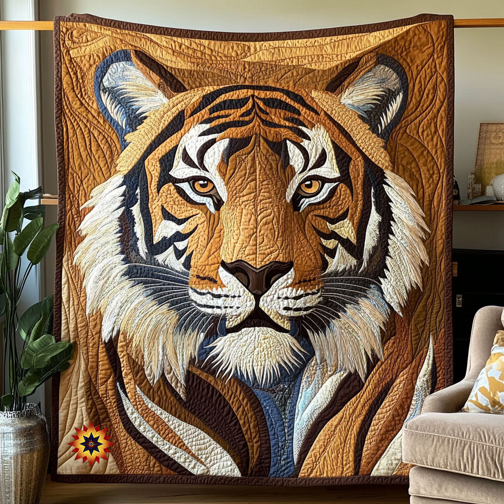 Abstract Tiger WX2910002CL Quilt Blanket