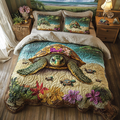 Sea Turtle WT1102002CL Quilted Bedding Set