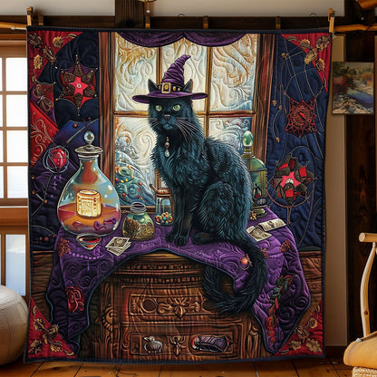 Mystic Sorcerer Cat WY0801041CL Quilt Blanket